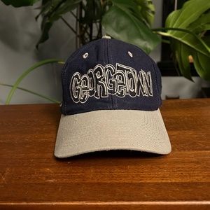 Vintage Georgetown University Graffiti Print ‘90s Collegiate Fitted Hat Size 7
